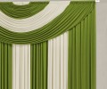 Cortina Suprema 2,00m x 1,70m para Varão Simples - Verde/Palha