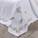 Duvet Capa de Edredom Bordado King Monet 400 Fios Egípcios 100% Algodão 03 Peças - Branco