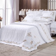 Duvet Capa de Edredom Bordado King Monet 400 Fios Egípcios 100% Algodão 03 Peças - Branco