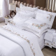 Duvet Capa de Edredom Bordado King Monet 400 Fios Egípcios 100% Algodão 03 Peças - Branco