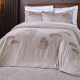 Duvet Capa de Edredom Bordado King Sierra 400 Fios Egípcios 100% Algodão 03 Peças - Bege