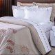Duvet Capa de Edredom Bordado King Sierra 400 Fios Egípcios 100% Algodão 03 Peças - Bege