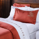 Duvet Capa de Edredom Bordado King Sierra 400 Fios Egípcios 100% Algodão 03 Peças - Terracota