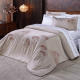 Duvet Capa de Edredom Bordado Queen Sierra 400 Fios Egípcios 100% Algodão 03 Peças - Bege