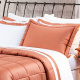 Edredom Casal King Pádua Tecido 400 Fios Egípcio 100% Algodão 03 Peças - Terracota