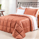 Edredom Casal Queen Pádua Tecido 400 Fios Egípcio 100% Algodão 03 Peças - Terracota