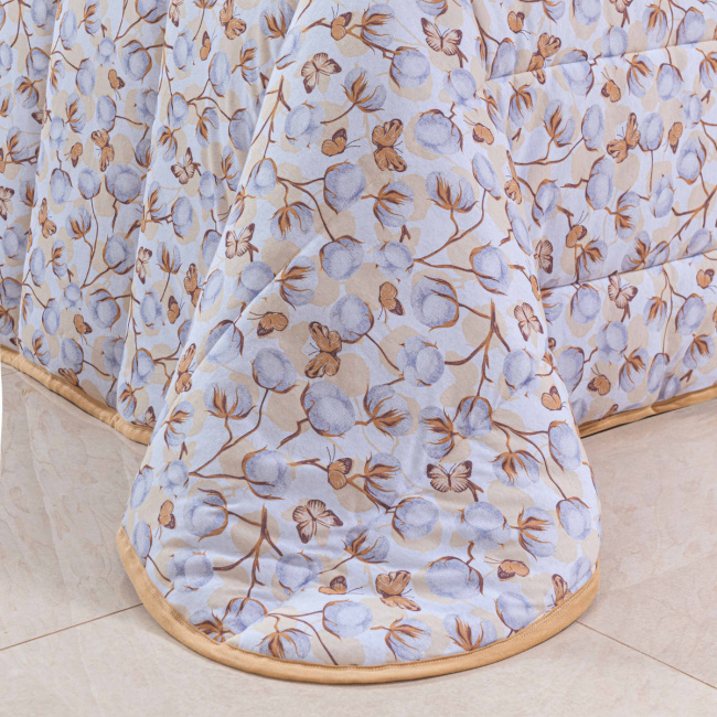 Edredom Nature Casal King Malha Estampada Dupla Face 01 Peça - Algodão