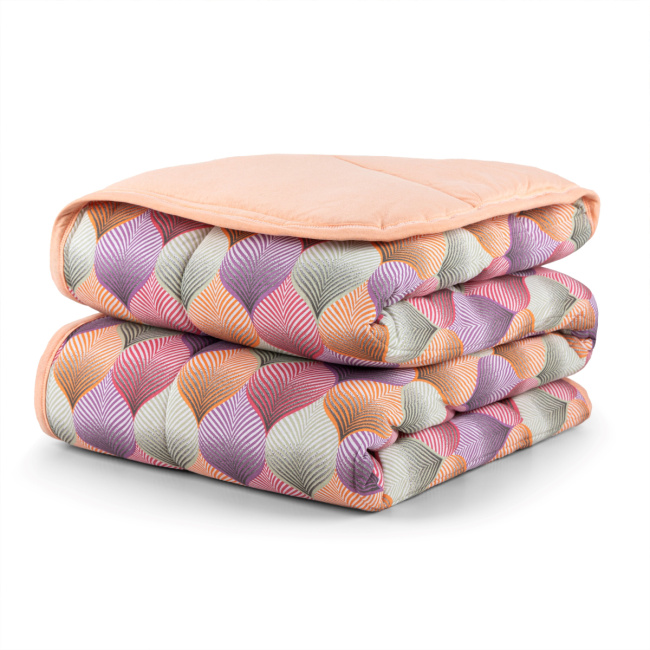 Edredom Nature Casal King Malha Estampada Dupla Face 01 Peça - Folhas