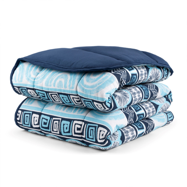 Edredom Nature Solteiro Malha Estampada Dupla Face 01 Peça - Tribal