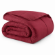 Edredom Queen Avulso Elegance Liso Dupla Face 400 Fios Microfibra Toque Macio 01 Peça - Marsala