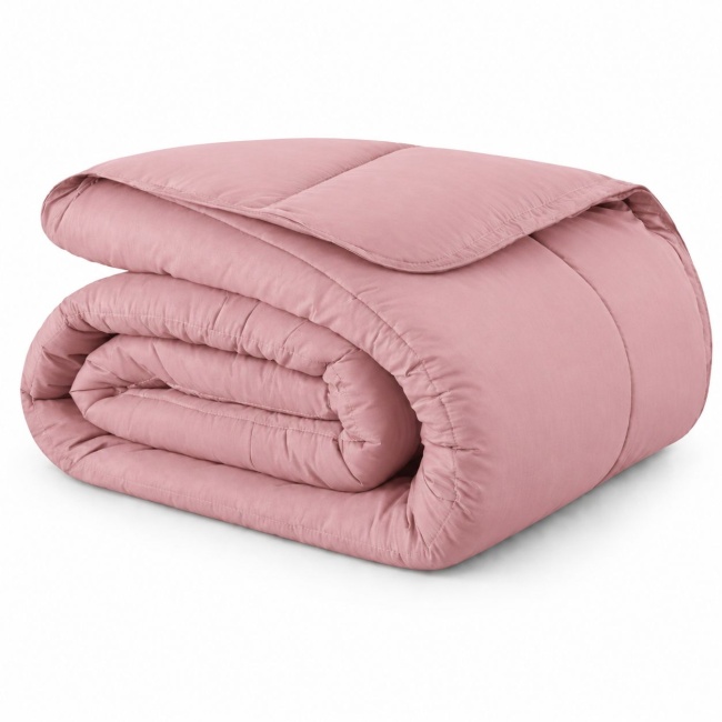 Edredom Queen Avulso Elegance Liso Dupla Face 400 Fios Microfibra Toque Macio 01 Peça - Rosa