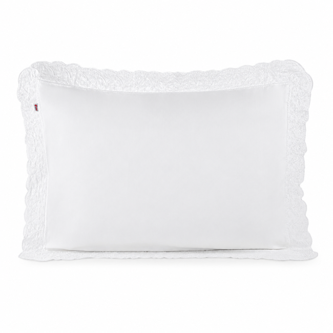 Fronha 70cm x 50cm Lácio Tecido 400 Fios Egípcio 01 Peça - Branco