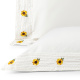 Fronha Bordada 70cm x 50cm Girassol 200 Fios 100% Algodão 02 Peças - Palha