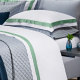 Fronha Laisa Tecido Egípcio 400 Fios 70cm X 50cm 01 Peça - Branco / Verde