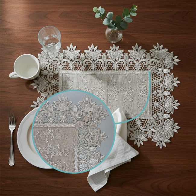 Jogo Americano Filigrana Floral 35cm x 48cm 01 Peça - Bouquet Cobre