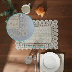 Jogo Americano Filigrana Floral 35cm x 48cm 01 Peça - Colmeia Dourado