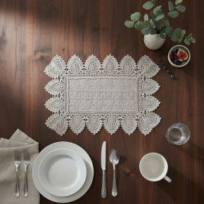 Jogo Americano Filigrana Floral 35cm x 48cm 01 Peça - Folhas Cobre