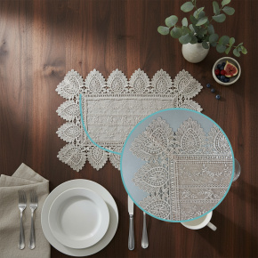 Jogo Americano Filigrana Floral 35cm x 48cm 01 Peça - Folhas Cobre