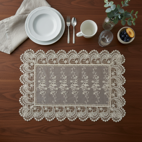 Jogo Americano Filigrana Floral 35cm x 48cm 01 Peça - Ondas Ouro