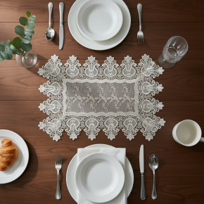 Jogo Americano Filigrana Floral 35cm x 48cm 01 Peça - Semente Dourado