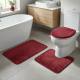 Jogo de Banheiro 03 Peças Antiderrapante e Felpudo Allure - Vermelho