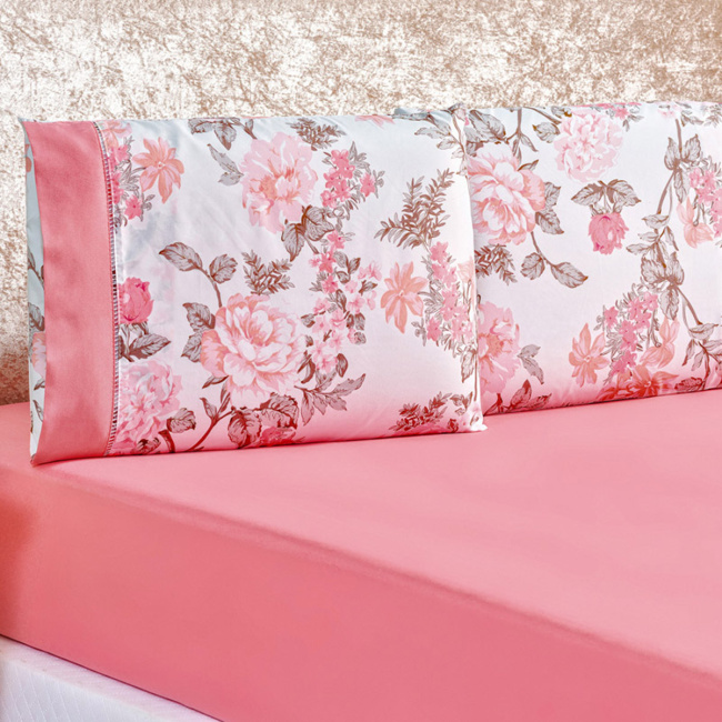 Jogo de Cama Solteiro Naturale Percal 200 Fios 02 Peças - Serene