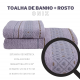 Jogo de Toalhas de Banho Onix Geométrico 100% Algodão 02 Peça - Rosa Fragrant