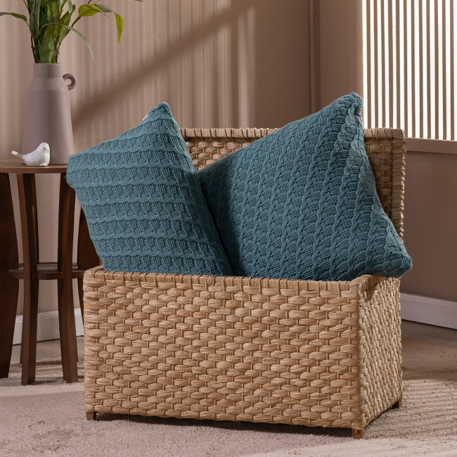 Kit Almofadas Trevi Tricot 100% Acrílico + Refil Silicone 02 Peças - Esmeralda