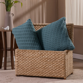 Kit Almofadas Trevi Tricot 100% Acrílico + Refil Silicone 02 Peças - Esmeralda