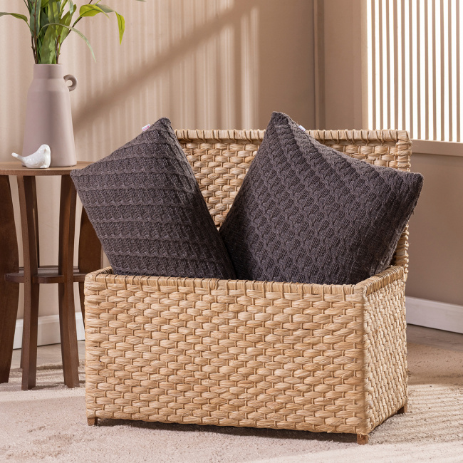 Kit Almofadas Trevi Tricot 100% Acrílico + Refil Silicone 02 Peças - Tabaco