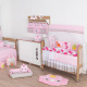Kit Berço Americano Dino 11 Peças - Rosa