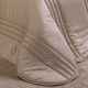 KIT Cama Posta Edredom Olivie Queen 2,60m x 2,40m Dupla Face 400 Fios 100% Algodão Egípcios 10 Peças - Cáqui / Palha