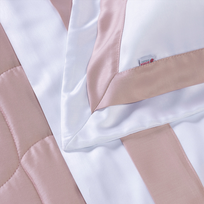 KIT Cama Posta Super King Maelis 100% Fibra de Bambu Dupla Face 3,15m x 2,70m 10 Peças - Bege / Rosê