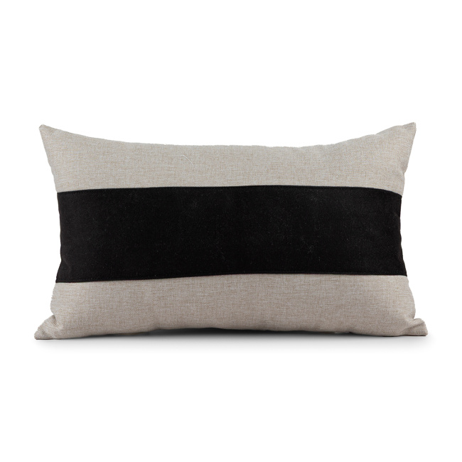 Kit Capas de Almofadas Dolce Gabana de Linho e Suede 04 Peças - Preto