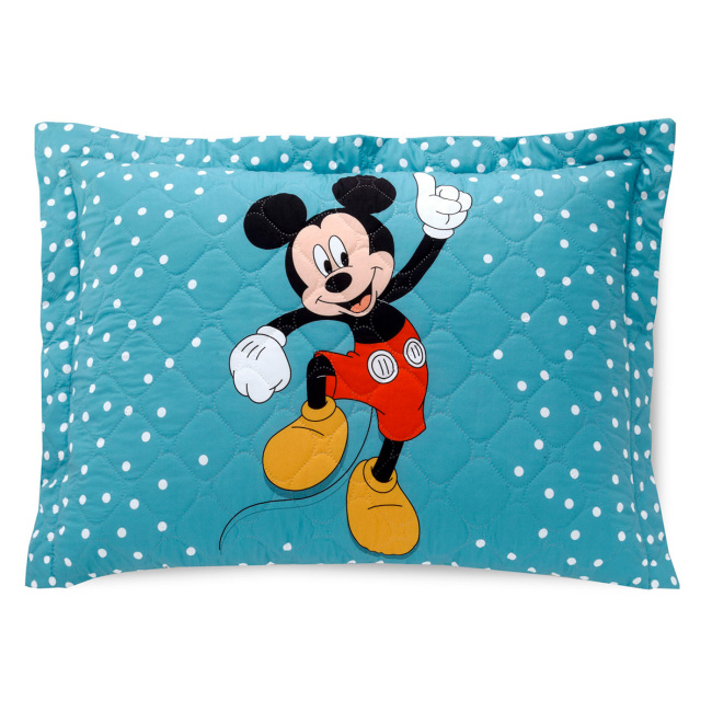 Kit Cobre Leito Colcha Solteiro Disney Home Fofinho 2,35m x 1,60m 02 Peças - Mickey