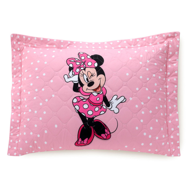 Kit Cobre Leito Colcha Solteiro Disney Home Fofinho 2,35m x 1,60m 02 Peças - Minnie