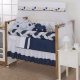 Kit de Berço Americano Chuva de Amor 11 Peças - Azul Marinho