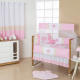 Kit de Berço Americano Peincesa 09 Peças - Rosa