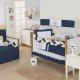 Kit de Berço Americano Tedd 10 Peças  + Brinde - Azul Marinho