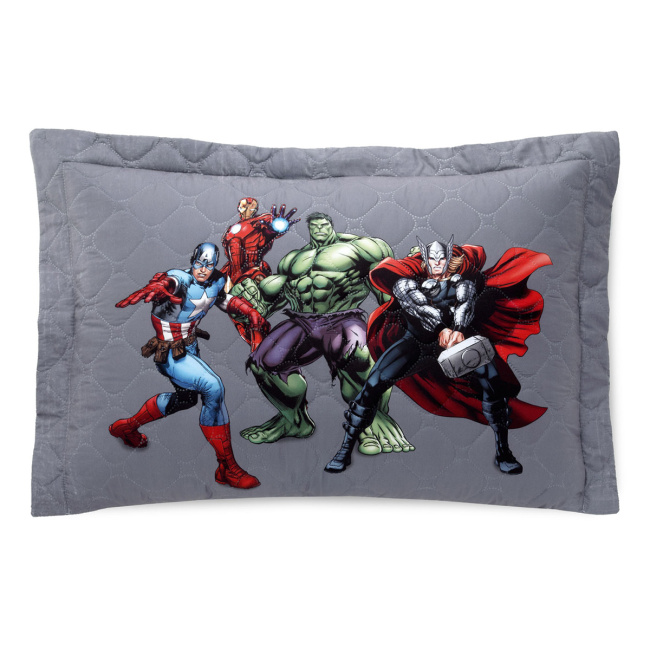 Kit Edredom Colcha Solteiro Disney Infantil Fofinho 2,40m x 1,60m 01 Peça - Avengers Retorno