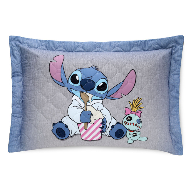 Kit Edredom Colcha Solteiro Disney Infantil Fofinho 2,40m x 1,60m 01 Peça - Stitch Relax