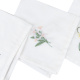 Kit Guardanapos de Pano 40cm x 40cm 400 Fios 100% Algodão Toque Acetinado 04 Peças Branco - Bordado Agapanto