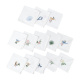 Kit Guardanapos de Pano 40cm x 40cm 400 Fios 100% Algodão Toque Acetinado 04 Peças Branco - Bordado Diversos