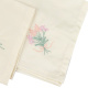 Kit Guardanapos de Pano 40cm x 40cm 400 Fios 100% Algodão Toque Acetinado 04 Peças Palha - Bordado Aster