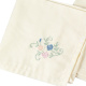Kit Guardanapos de Pano 40cm x 40cm 400 Fios 100% Algodão Toque Acetinado 04 Peças Palha - Bordado Tulipas