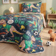 Kit Infantil Cobre Leito Matelado Solteiro Dupla Face 2,20m x 1,80m 02 Peças - Dinossauro / Bege