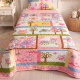 Kit Infantil Cobre Leito Matelado Solteiro Dupla Face 2,20m x 1,80m 02 Peças - Dorothy / Rosa