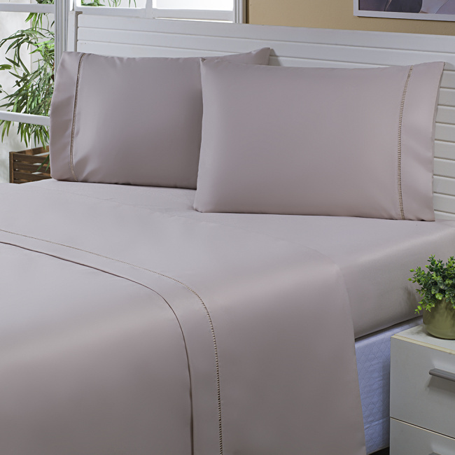 Lençol Avulso Slip King Suavit Percal 400 Fios 35cm de Altura Com Elástico 15mm 01 Peça - Bege