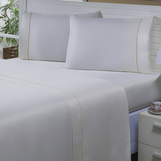 Lençol Avulso Slip King Suavit Percal 400 Fios 35cm de Altura Com Elástico 15mm 01 Peça - Palha