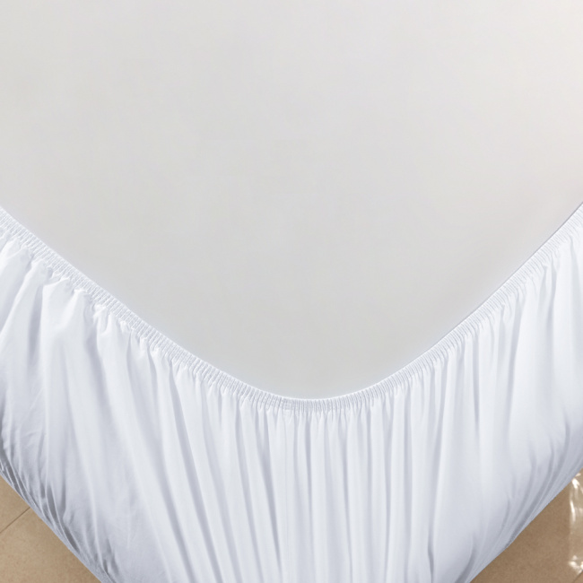 Lençol Solteiro King com Elástico Slip 200 Fios 100% Algodão Glass 01 Peça - Branco